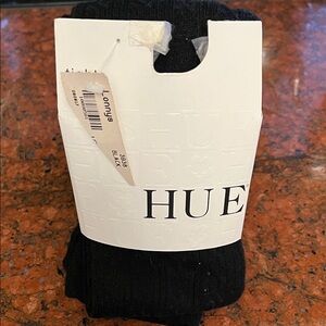 NWT HUE Black Cable Sweater Tight M/L